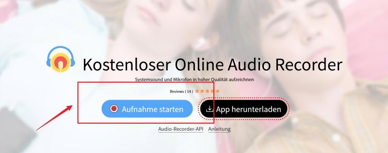 Online-Aufnahme von Deezer starten