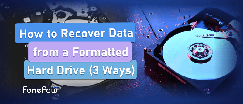 포맷 된 하드 드라이브에서 데이터를 복구