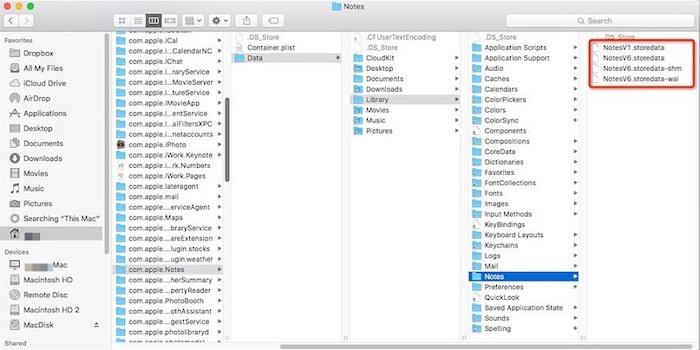 Recupera le note scomparse su Mac dai file .storedata