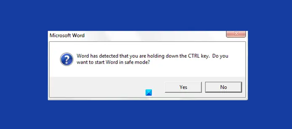 Run Word in Safe Mode