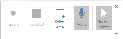 Seleziona l'area di registrazione e avvia la registrazione