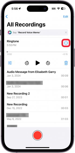 Select Voice Memo