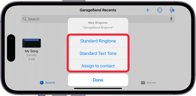 Set Voice Memo as Ringtone
