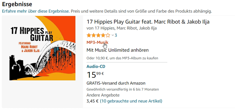 Suchergebnisse von Amazon Musik-Download