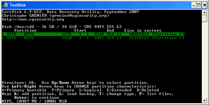 TestDisk 救援 SD 卡資料工具