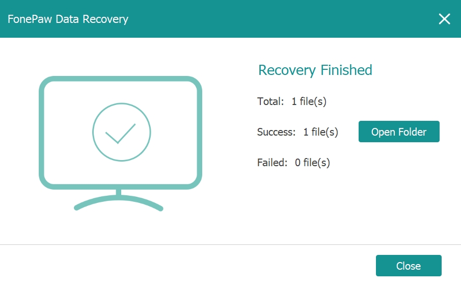 USB Data Recovery Recovery Finished