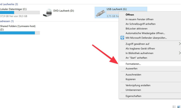 USB-Stick unter Windows formatieren