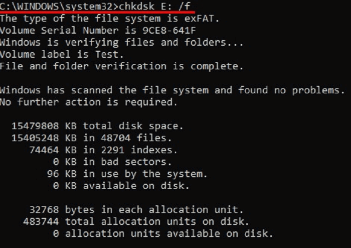 Unformat Hard Drive via CHKDSK Command