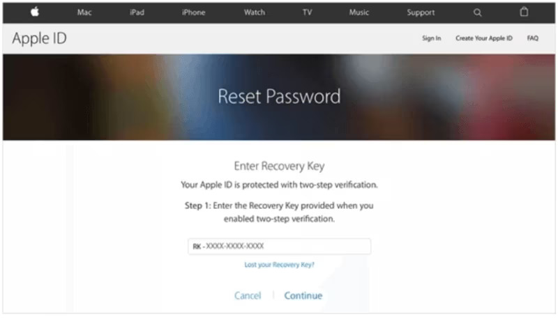 Reset Password Finished in iForgot