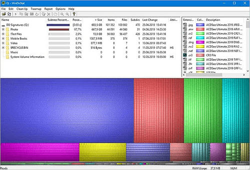 WinDirStat 硬碟修復軟體檢修 HDD