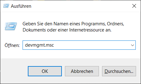 Windows devmgmt msc eingeben